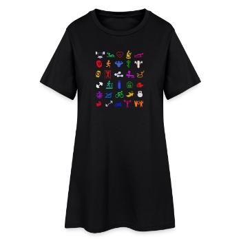 Entraînement de fitness entraînement musculaire bodybuilder - Robe T-shirt Femme - noir - Devant