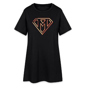 Emblème de puissance stylisé - Robe T-shirt Femme - noir - Devant