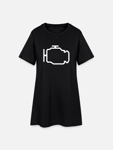 Motor - Frauen T-Shirt-Kleid - Schwarz