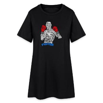 Boxe Fitness Entraînement Exercice Motivation Sport - Robe T-shirt Femme - noir - Devant