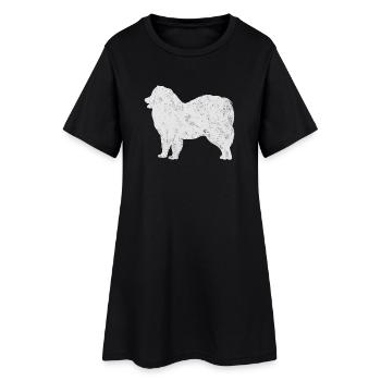 Samoyed Samoyed propriétaire de chien - Robe T-shirt Femme - noir - Devant
