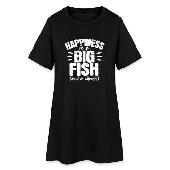 Pêcheur à la ligne pêche club pêche sport - Robe T-shirt Femme - noir - Devant