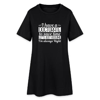 Doctorat doctorant - Robe T-shirt Femme - noir - Devant