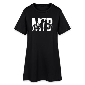 Silhouette de vélo avec lettres en gras - Robe T-shirt Femme - noir - Devant
