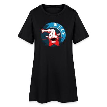 Pêche Poisson-chat WALLERGRIFF DOIT FAIRE L’EXPÉRIENCE DE L’HOMME - Robe T-shirt Femme - noir - Devant