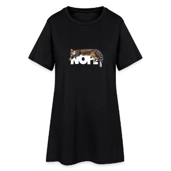 Nope chat - Robe T-shirt Femme - noir - Devant