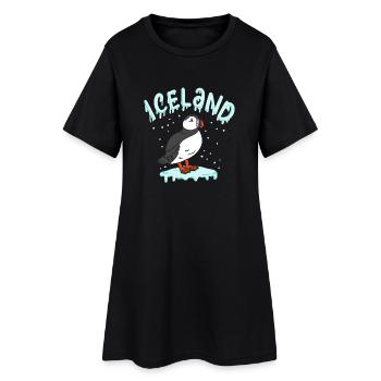 Les plongeurs de perroquet islandais - Robe T-shirt Femme - noir - Devant