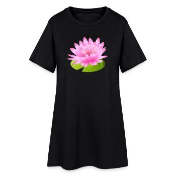 nénuphar brillant - inspiration pour les grands artistes - Robe T-shirt Femme - noir - Devant