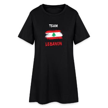 Team Lebanon Design / Gift Idea - Women’s T-Shirt Dress - black - Front