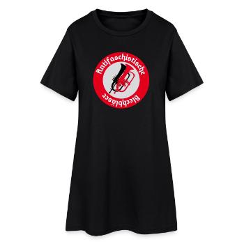 Antifaschistische Flügelhornbläser pfade - Frauen T-Shirt-Kleid - Schwarz - Vorne