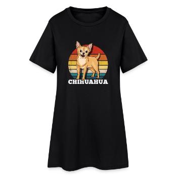 Chihuahua - Robe T-shirt Femme - noir - Devant