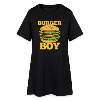 Burger Boy – Design de restauration rapide amusant - Robe T-shirt Femme - noir - Devant