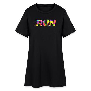 Course course déclaration motivation jogging sport - Robe T-shirt Femme - noir - Devant