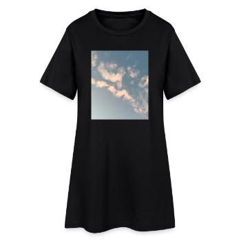 Nuages pastel Sky Zen Design - Robe T-shirt Femme - noir - Devant