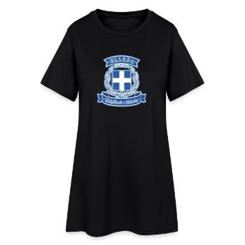Grèce icône bleue - Robe T-shirt Femme - noir - Devant