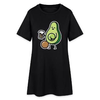 Cadeau drôle de buveur de bière drôle de ventre de bière d'avocat - Robe T-shirt Femme - noir - Devant