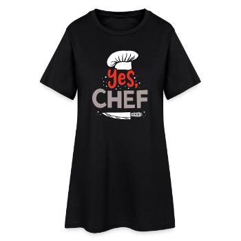 Chef cuisinier - Robe T-shirt Femme - noir - Devant