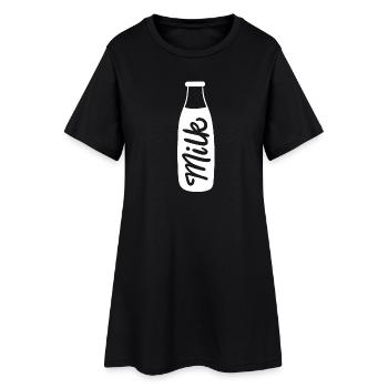Lait - Robe T-shirt Femme - noir - Devant