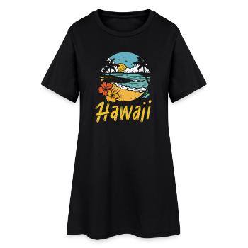 Été de surf à Hawaï - Robe T-shirt Femme - noir - Devant
