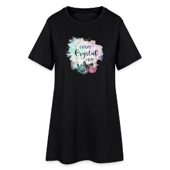 Cadeau de naturopathe Crystal Crystal Lady - Robe T-shirt Femme - noir - Devant