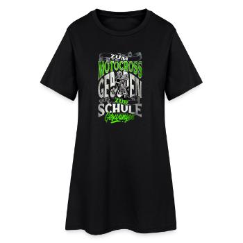 Born to Motocross Forced to School - Women’s T-Shirt Dress - black - Front
