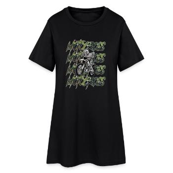 Camouflage de motocross - Robe T-shirt Femme - noir - Devant