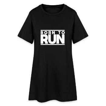 Né à la course - Robe T-shirt Femme - noir - Devant