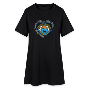 Dauphin Mer Soleil Liberté Amour Coeur - Robe T-shirt Femme - noir - Devant