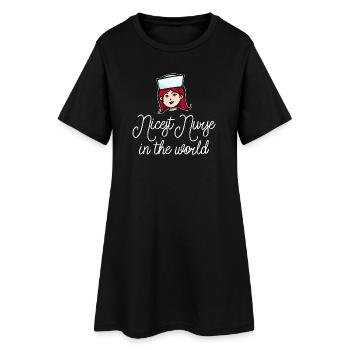 Infirmière soignante assistante sociale - Robe T-shirt Femme - noir - Devant