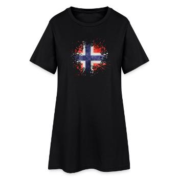 Norway Flag Splash Norway Design - Women’s T-Shirt Dress - black - Front