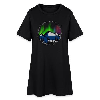 Conception de l’expérience des aurores boréales - Robe T-shirt Femme - noir - Devant