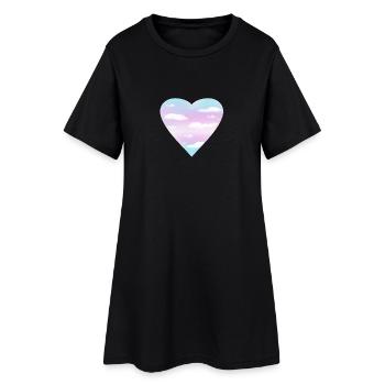 Trans Heart - Women’s T-Shirt Dress - black - Front