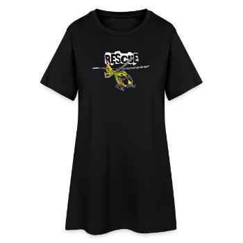 Sauvetage par hélicoptère - Robe T-shirt Femme - noir - Devant