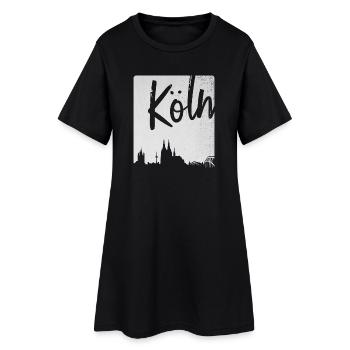 Köln - Frauen T-Shirt-Kleid - Schwarz - Vorne