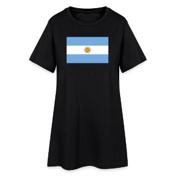 Autocollant drapeau de l'Argentine Aufkleber Argentinien - Robe T-shirt Femme - noir - Devant