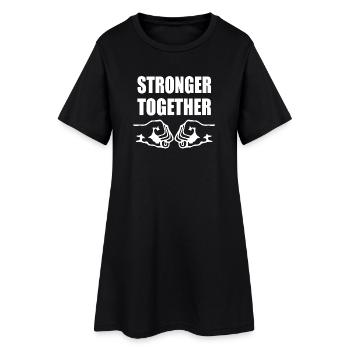 Ensemble de cadeau d'amitié de solidarité forte - Robe T-shirt Femme - noir - Devant