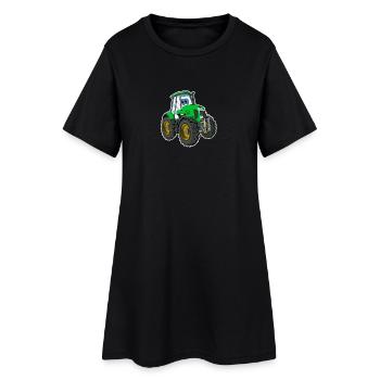 tracteur - Robe T-shirt Femme - noir - Devant