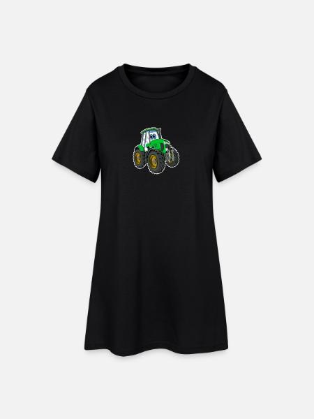 tracteur - Robe T-shirt Femme - noir