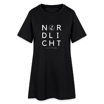 Nordlicht Anker Moin Ihr Spacken Nordisch - Frauen T-Shirt-Kleid - Schwarz - Vorne