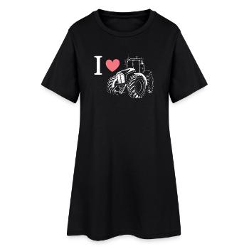 Traktor Liebe Landwirt Bauer Traktoren Herz icon - Frauen T-Shirt-Kleid - Schwarz - Vorne