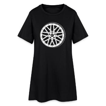 Symbole de la roue de tuning de jantes de jantes de voiture - Robe T-shirt Femme - noir - Devant