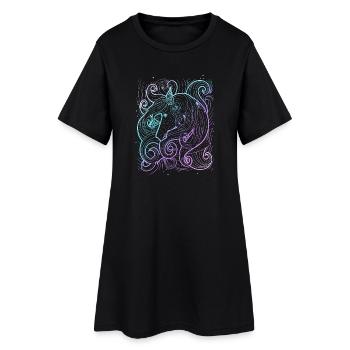 cheval - Robe T-shirt Femme - noir - Devant