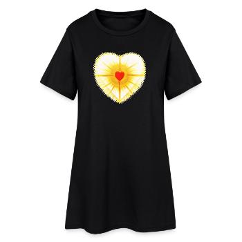 SonnenHerz - Sonja Ariel von Staden - Frauen T-Shirt-Kleid - Schwarz - Vorne