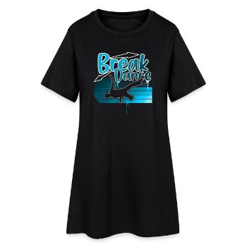 Breakdance - Frauen T-Shirt-Kleid - Schwarz - Vorne