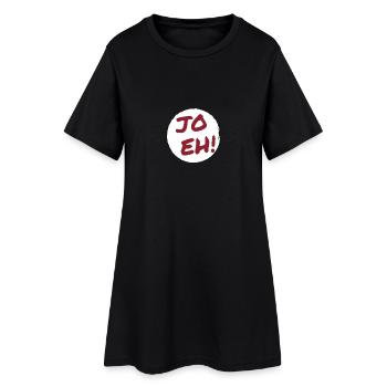 Jo eh! - Ja, werde ich sicher eh nicht machen ;-) - Frauen T-Shirt-Kleid - Schwarz - Vorne