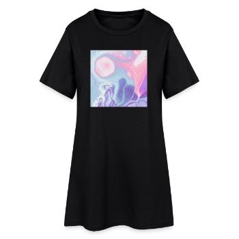 conception de texture colorée de tapis de souris - Robe T-shirt Femme - noir - Devant