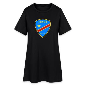 Conception des armoiries du Congo - Robe T-shirt Femme - noir - Devant