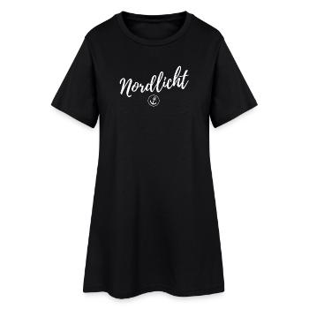 Nordlicht Anker Nordsee Segeln Boot Küste - Frauen T-Shirt-Kleid - Schwarz - Vorne