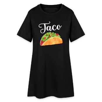 Taco aquarelle - Robe T-shirt Femme - noir - Devant