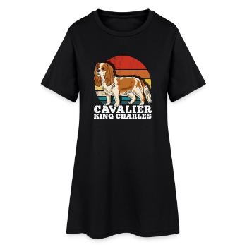 Cavalier King Charles - Robe T-shirt Femme - noir - Devant